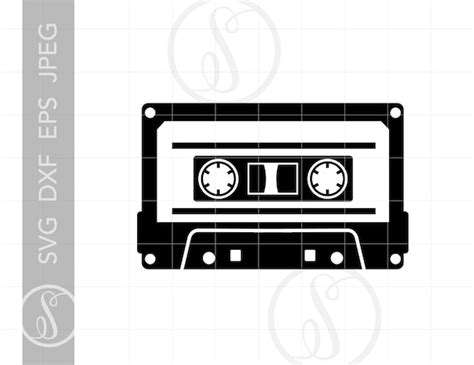 Kassette Band Svg Clipart Kassette Tape Silhouette Etsy