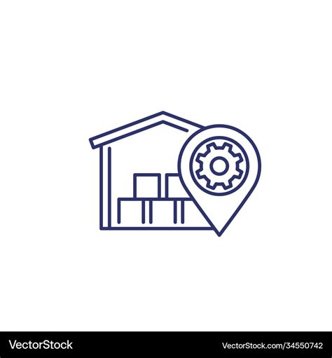 Warehouse Logistics Distribution Line Icon Vector Image