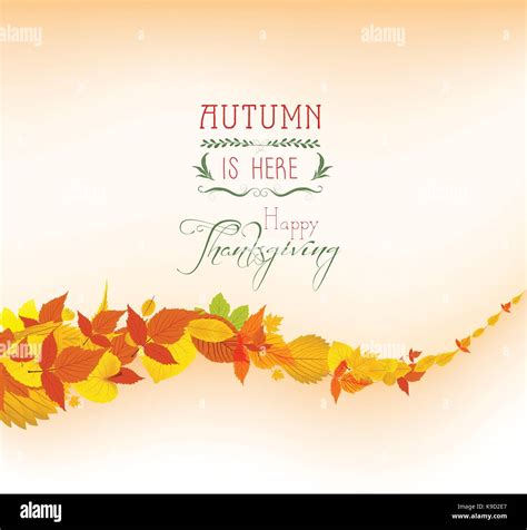 Thanksgiving falling leaves background Stock Vector Image & Art - Alamy