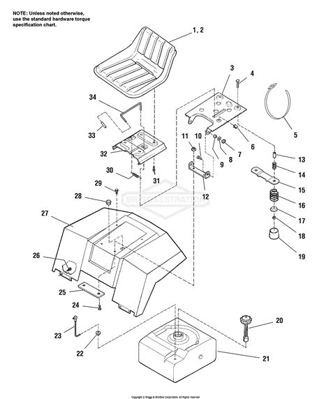 Simplicity 1692879 1616h 16hp V Twin Hydro And 44 Mower Deck Parts Diagram For Seat Deck