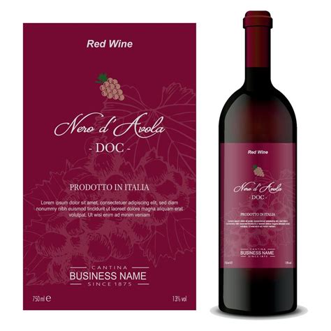 Premium Quality Red And White Wine Labels With Bottle 3 4256070 Vector