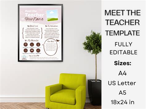 Meet the Teacher Template Canva Template teacher About Meteacher ...