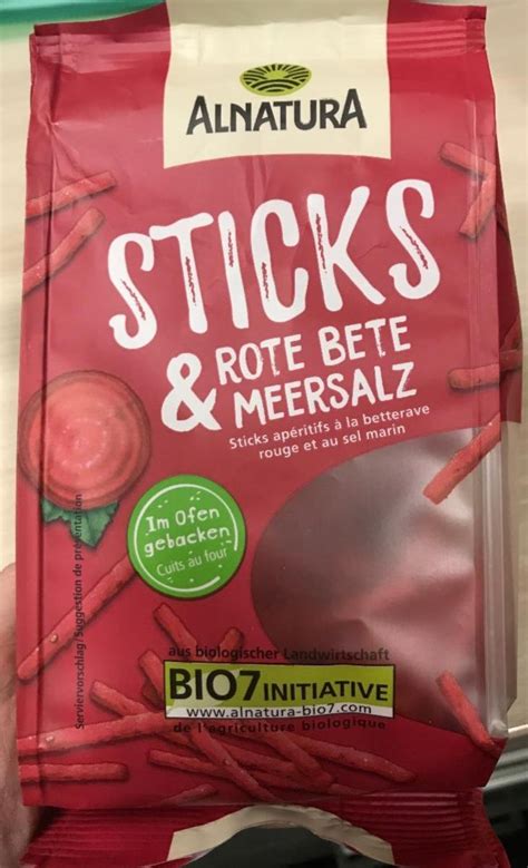 Sticks Rote Bete Meersalz Alnatura kalórie kJ a nutričné hodnoty