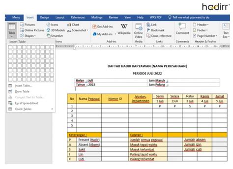 Cara Mudah Membuat Rekap Absensi Karyawan Di Excel Theme Loader Riset