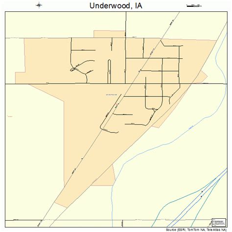 Underwood Iowa Street Map 1979500