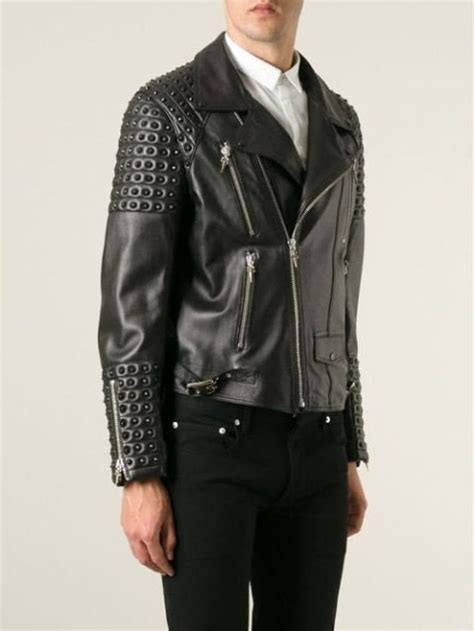 Metal Steel Spiked Studs Gothic Mens Jacket Brando Etsy Leather