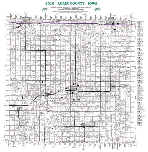 County-Wide Directory. Adair,IA Rural Resident Wall Map