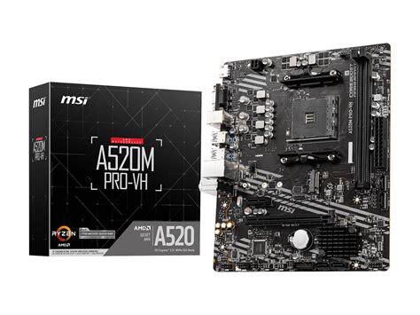 Msi A M Pro Vh Am Micro Atx Amd Motherboard Newegg Ca