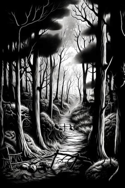 45,000+ Dark Forest Drawing Pictures