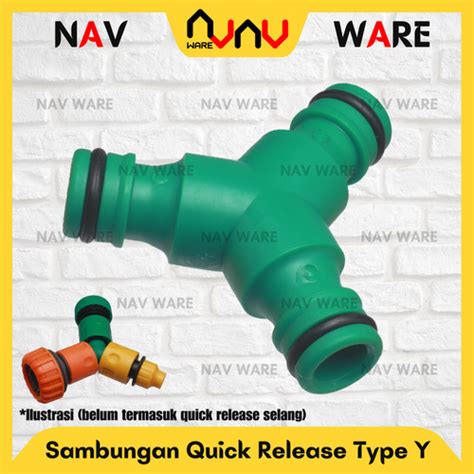 Jual Sambungan Selang Air Cabang Way Type Y Quick Release Jakarta