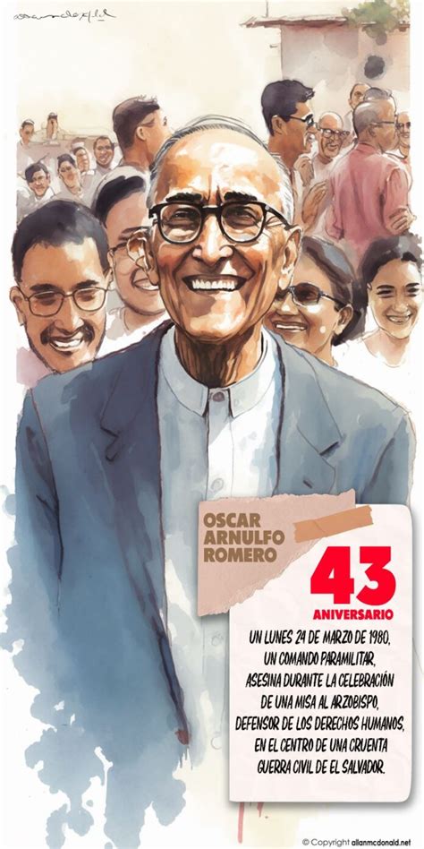 San Óscar Romero ilustración de Allan McDonald ContraPunto