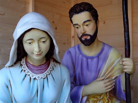 Mary And Joseph Looking At Jesus Free Stock Photo - Public Domain Pictures