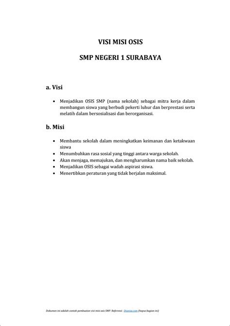 30 Contoh Visi Misi Osis Smp Sma Smk Yang Menarik Untuk Dipakai