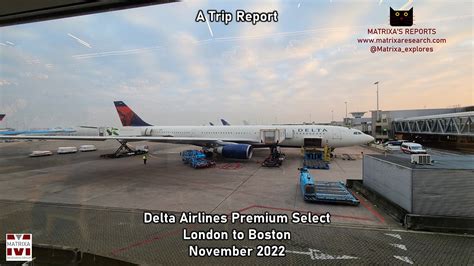 London to Boston in Delta Airlines' Premium Select Cabin.