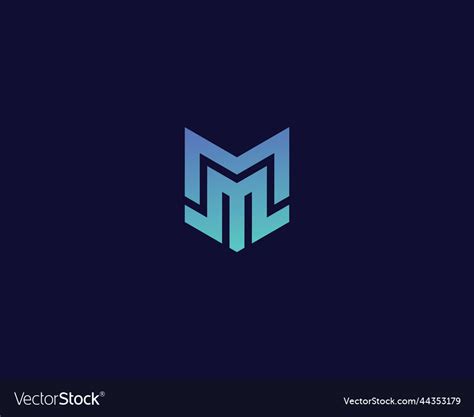 Letter M M Logo Design Creative Minimal Royalty Free Vector