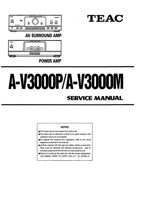 Service Manual For Teac A V3000m Download