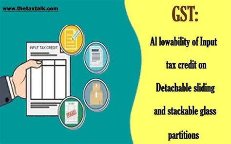 Gst Input Tax Credit Carolyn Brown