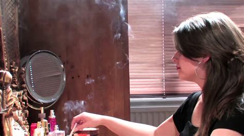 Brunette Smoking 120s Amazing Snaps While Doing Makeup