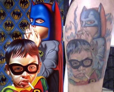 BAT - BLOG : BATMAN TOYS and COLLECTIBLES: BATMAN & ROBIN TATTOO Using Ron English Art