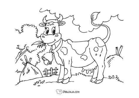 Vaca Lechera De Dibujos Animados Dibujo Para Colorear Images And