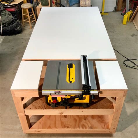 Mobile Workbench With Built In Table Miter Saws Artofit