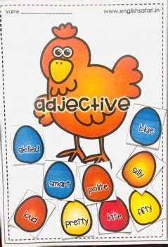 Nouns Verbs Adjectives Adverb Eggs Sort Activity By Englishsafari