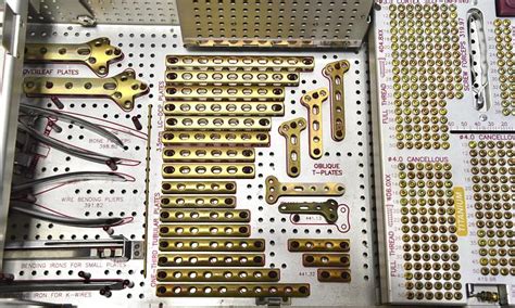 Used Synthes Small Fragment Instrument And Titanium Implant Set Lc