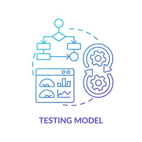 Testing model blue gradient concept icon. Artificial intelligence ...