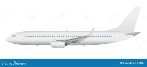 Airplane Template Side View On A White Background Royalty Free Stock