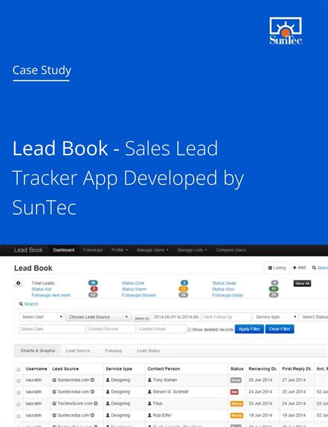 Lead Book - Sales Lead Tracker App Developed by SunTec by SunTecIndia ...