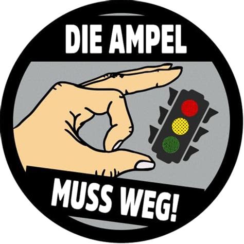 Sammys Shirt Store Ampel muss Weg Rotgrün Gelb Aufkleber 24 cm