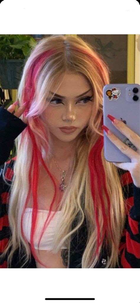 Blonde Hair With Hot Pink Streaks