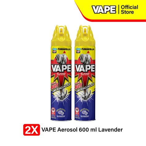 Fumakilla Vape Aerosol Obat Nyamuk Dan Kecoa Lavender 600ml ISI 2