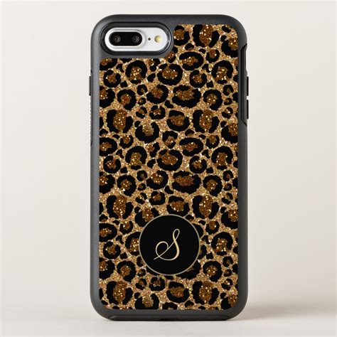 Trendy Leopard Print With Monogram Otterbox Iphone Case Zazzle