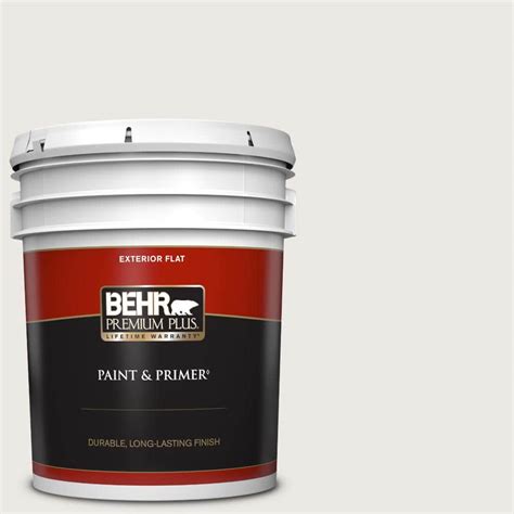 Behr Premium Plus 5 Gal Mq3 32 Cameo White Flat Exterior Paint