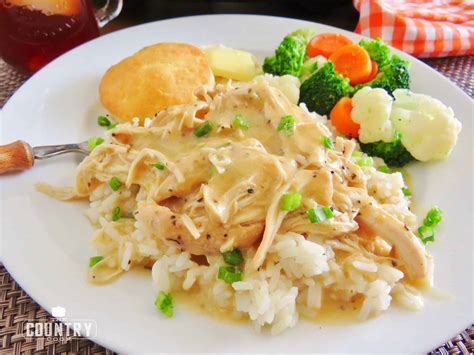 Crock Pot Chicken And Gravy The Country Cook