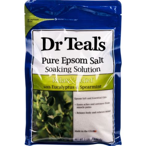 Dr Teal S Relax Relief Pure Epsom Salt Soaking Solution With