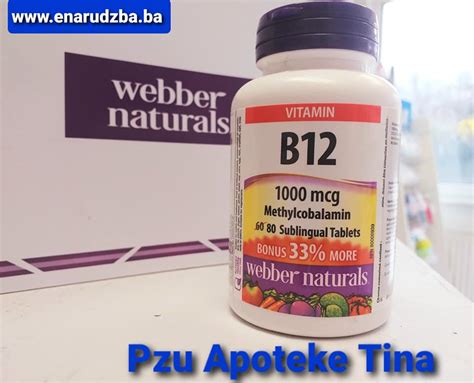 Webber Naturals Vitamin B12 1000mcg A 80 Sublingualne Tablete Enarudžba