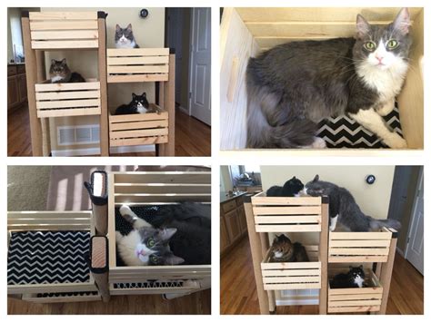 Cat Tree Using Crates From Michaels With A 40 Off Coupon 2x4s And An