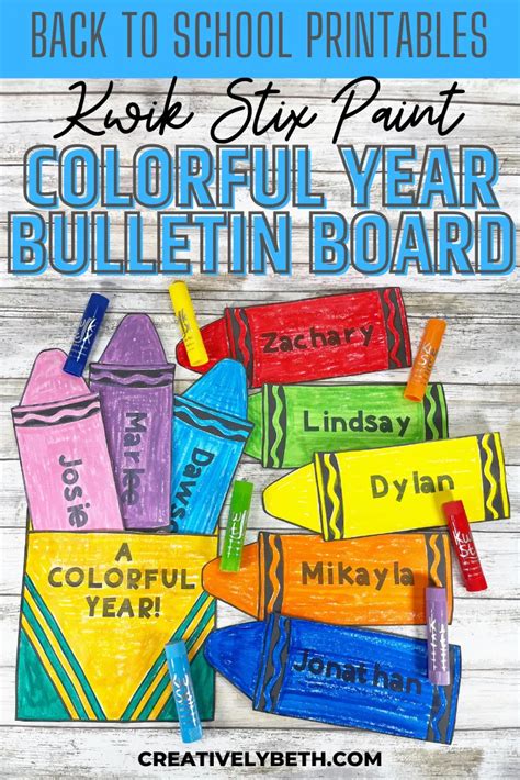 Crayon Bulletin Board Set Free Printables