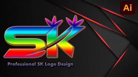 Create A Professional Sk Logo Design Adobe Illustrator Bangla