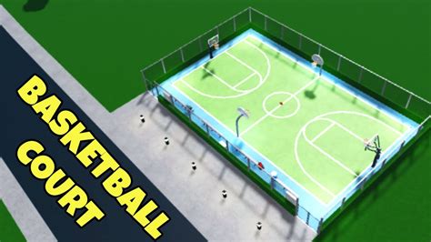 Basketball Court In Bloxburg Speedbuild Tour Roblox Youtube