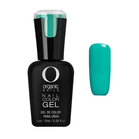 Color Gel Mermaid Aqua Organic Nails Monterrey