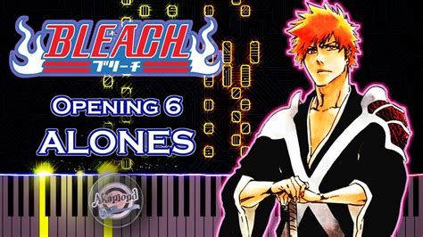 Bleach Opening 6 Alones Piano Tutorial Synthesia Piano Cover Bleach