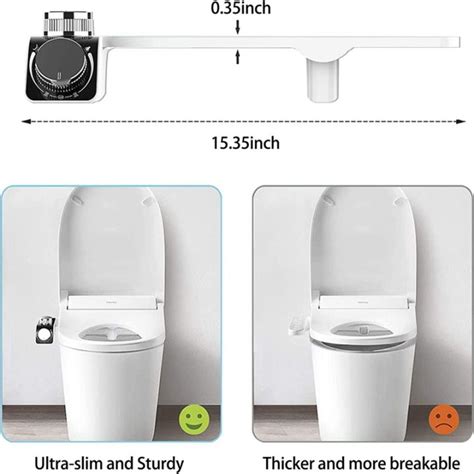 Bidet Attachment For Toilet Cold Hot Dual Nozzle Water Non Electric Bidet Toilet Attachment
