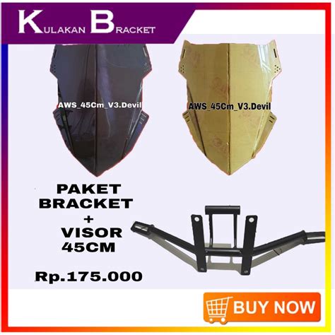 Jual Paket Bracket Visor Yamaha Visor Plus Visornya Aws V Cm Devil