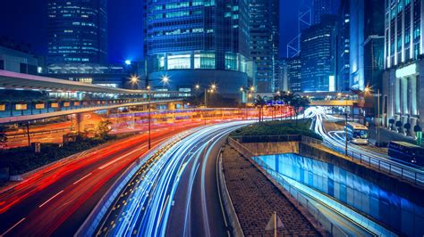 China Hong Kong Building Architecture Lights City Cityscape