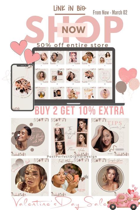 Nude Makeup Artist Instagram Post Template Instagram Beauty Etsy Pink Instagram Etsy Social
