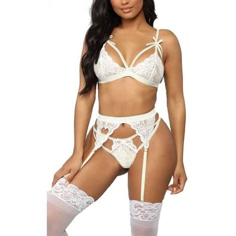 Femme Ensemble Lingerie Dentelle Brassi Re Jarreti Re Sexy Porte