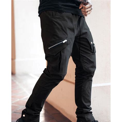 Utility Cargo Pants V11 Black Prstge Paris Urban Street Wear